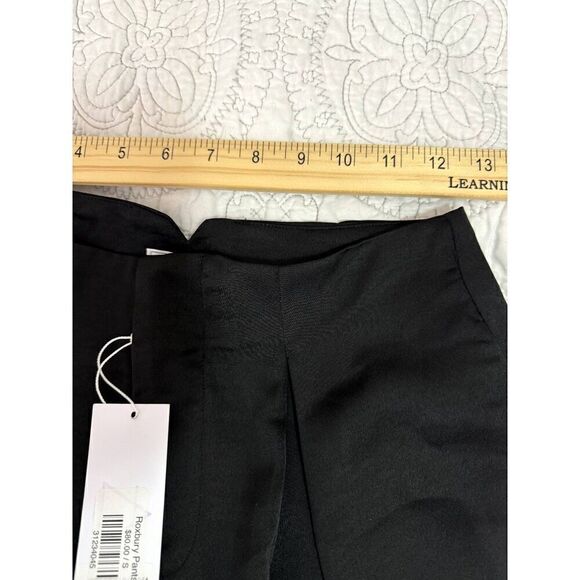 NWT Sage the Label "The Roxbury" Wide-Leg, High-Waisted Dress Pants Sz S / black - Picture 5 of 8